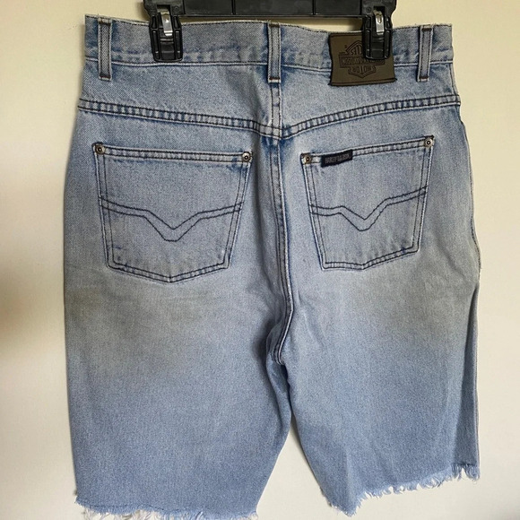 Vintage Denim Harley Davidson Biker Shorts - size 10 - Picture 8 of 8